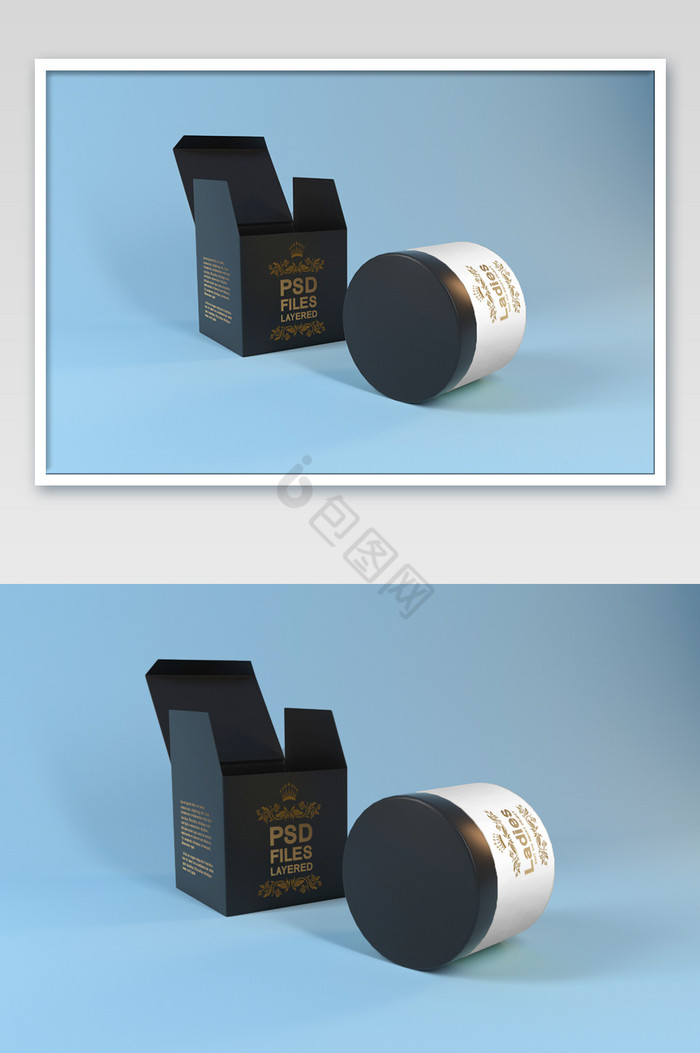化妆品药膏瓶子瓶身广告任意变色包装图片