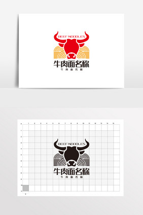 牛肉面 LOGO标志VI