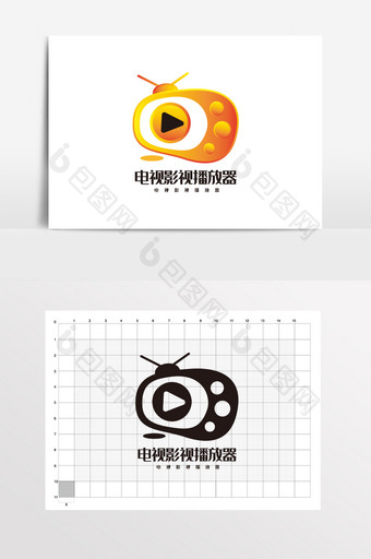 电视影视播放器 LOGO标志VI图片