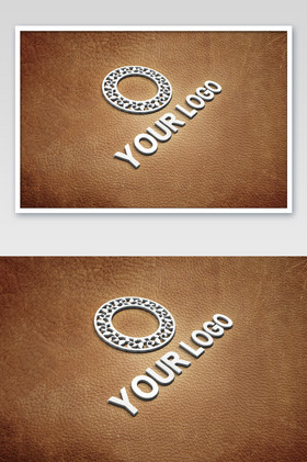 皮纹质感聚光灯字logo标志