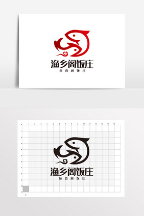 渔乡阁饭庄 LOGO标志VI