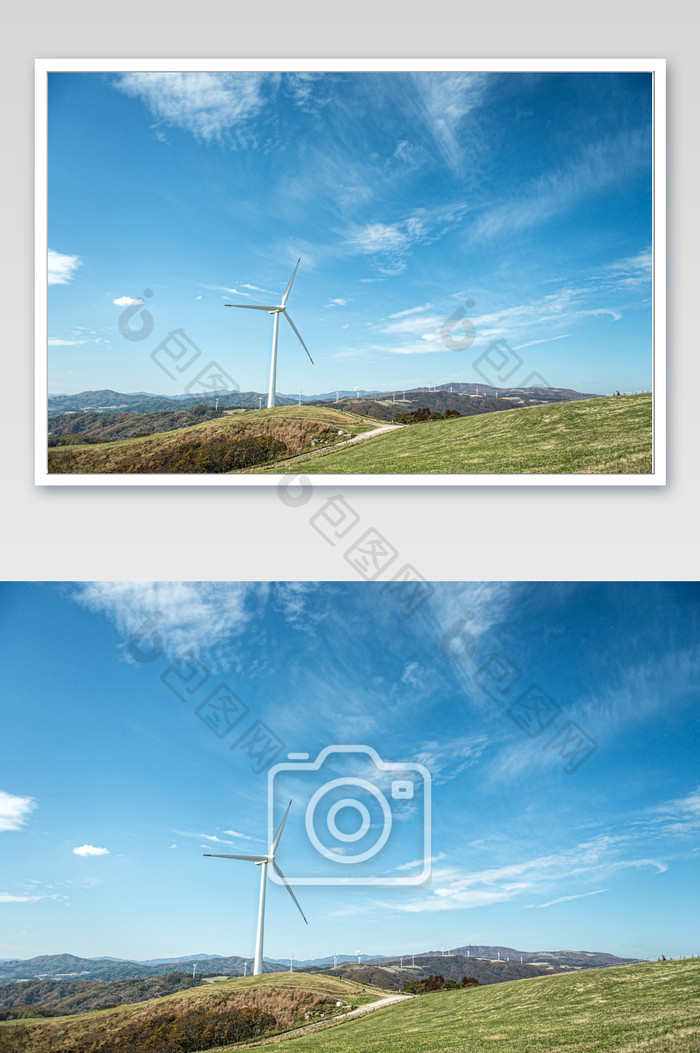 草原和风力发电机