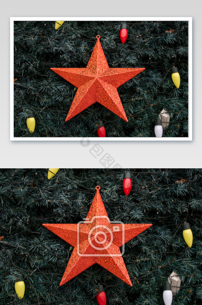 圣诞节时的五角星装饰图片图片