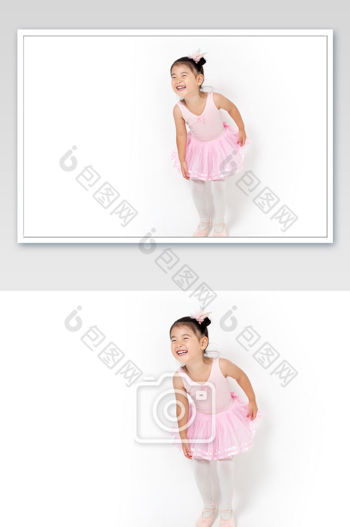 身穿粉色舞蹈裙的可爱小朋友图片图片