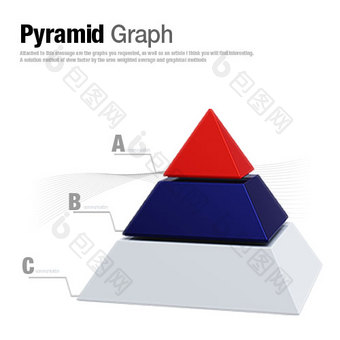 简洁商务数据金字塔模型图片