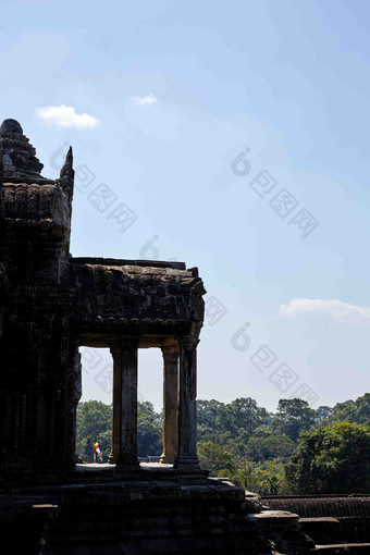 Angkor窟柬埔寨历史建筑景观摄影图