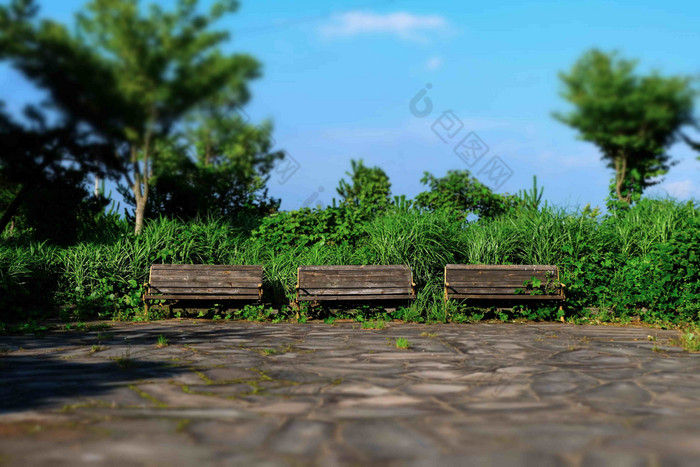 椅子板凳上济州岛景观