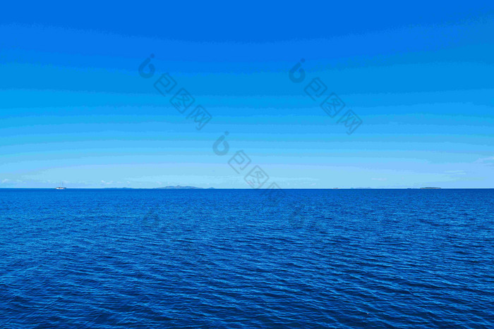 斐济旅游蔚蓝大海蓝天风景摄影图