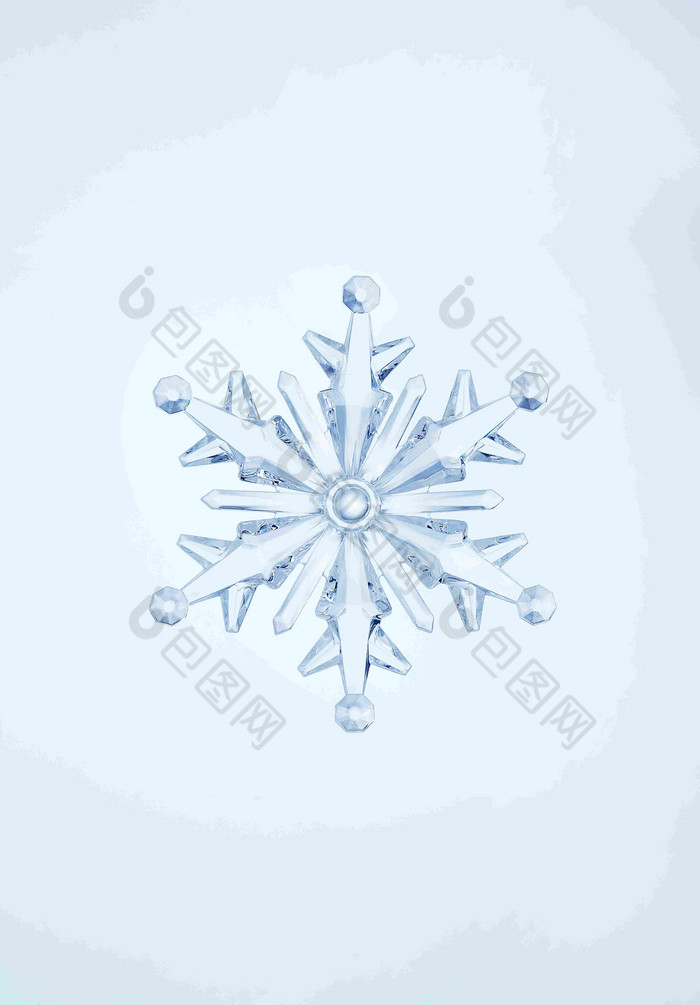 唯美的雪花冬天水晶概念广告图