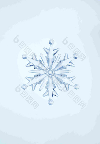唯美的雪花冬天水晶概念广告图