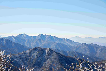 Deogyusan山<strong>雪景</strong>自然