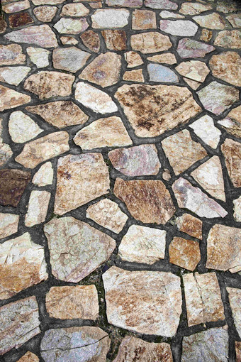 地板上土地模式石头