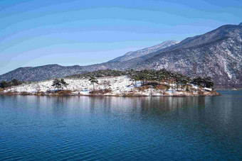 湖Sanmagiyetgil冬天雪