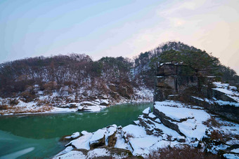 Goseokjeong馆冬天河