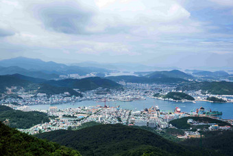 韩国沿海城市海岸<strong>景观</strong>摄影图