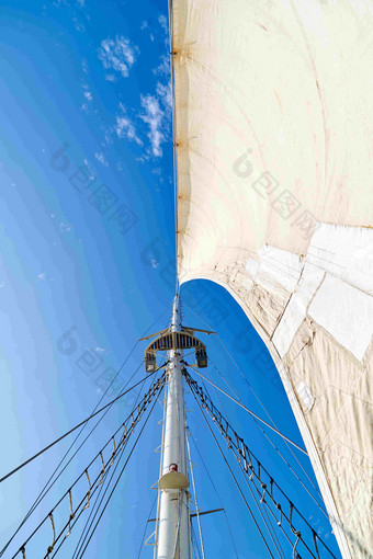 斐济<strong>岛</strong>旅游航行传值帆船桅杆空间图