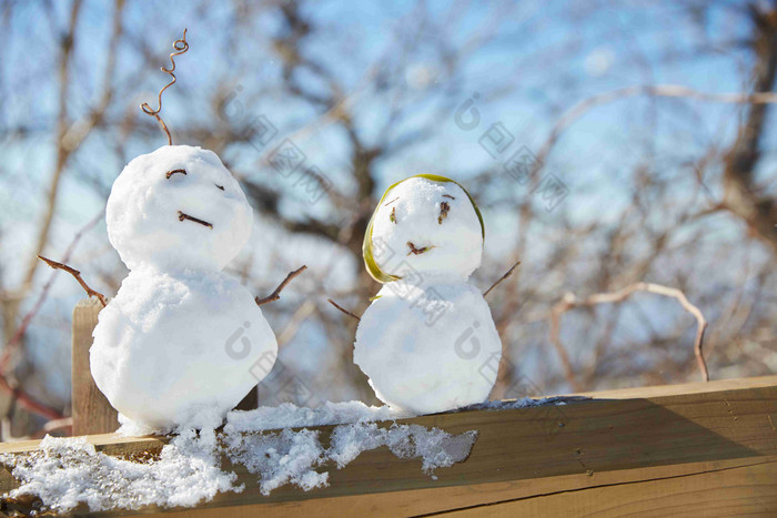冬天可爱的雪人娃娃