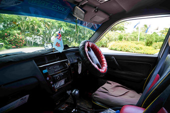 出租车车内装修软装饰摄影图