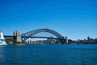 港口悉尼歌剧院户外大桥景观摄影图