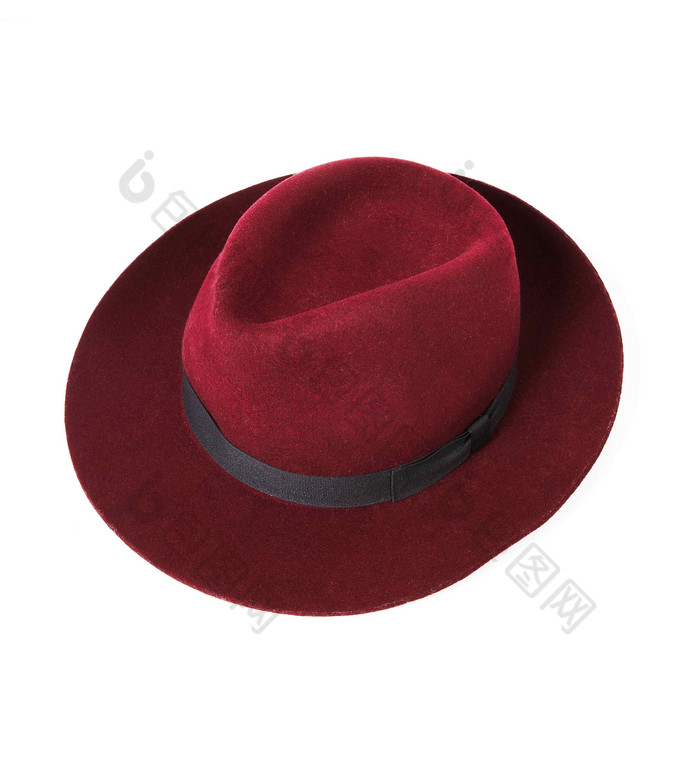 红色大檐帽高贵色调静物摄影图