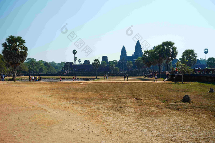 莫高窟宝塔柬埔寨寺庙公园景观摄影图