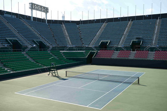 网球法院体育场自然