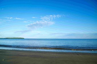 海滩云天空斐济岛美丽景观摄影图