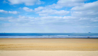 沿海沙<strong>沙滩天空</strong>风景摄影图