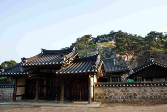 庆州古建筑古镇老宅子风景摄影图