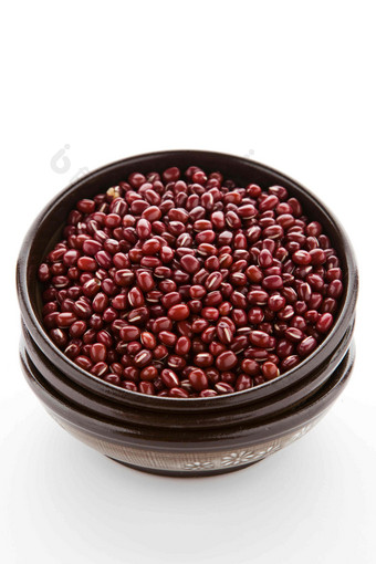 粮食碗红豆盛放的容器摄影图