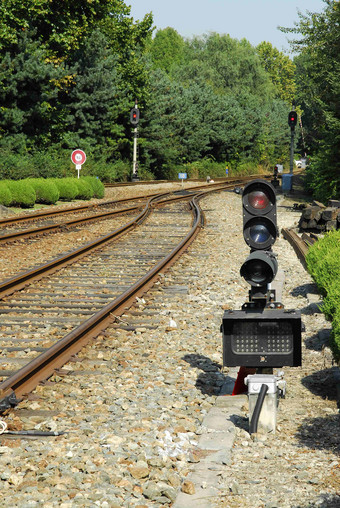 交通红绿灯<strong>铁路</strong>场景景观摄影图