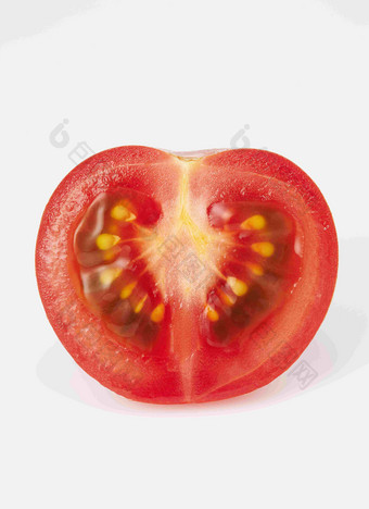 西红柿番茄内部结构特写摄影图