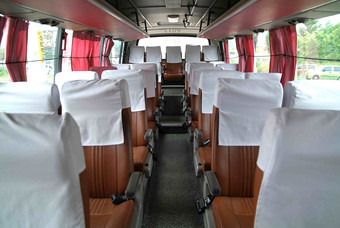 旅游公共汽车椅子座位场景摄影图