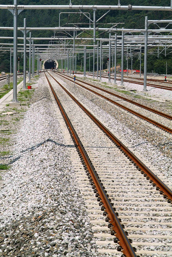 铁路站交通隧道老式铁路<strong>场景</strong>摄影图