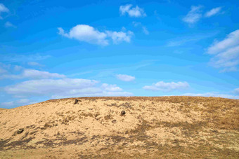 沿海沙子沙丘自然天空风景摄影图