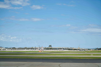 悉尼机场<strong>澳大利亚</strong>蓝色天空<strong>风景</strong>图