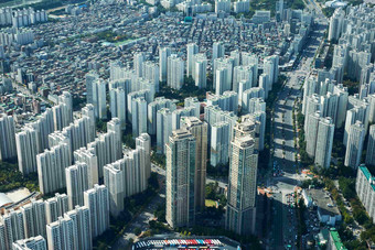 空中航空照片首尔Songpagu