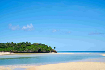 <strong>斐济</strong>岛蓝色海洋天空度假胜地风景摄影图