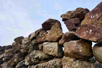 石头墙栅栏济州岛