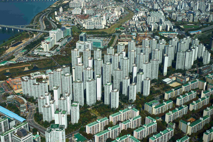 空中航空照片首尔视图