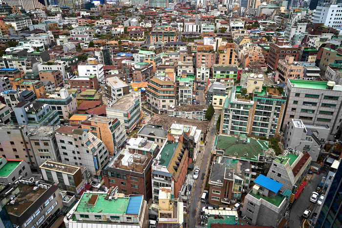 江南区俯视建筑群场景摄影图