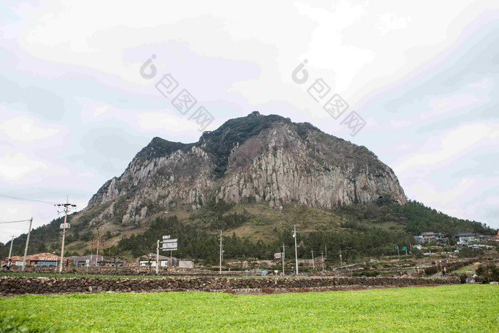 Sanbangsan山岩石悬崖