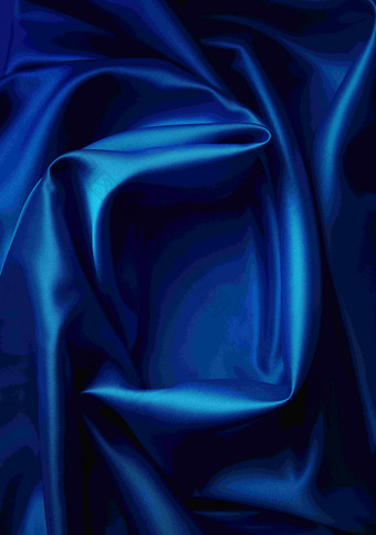 蓝色丝绸广告背景摄影图