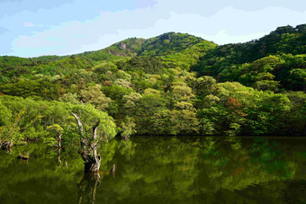 Jusanji水库著名的旅游