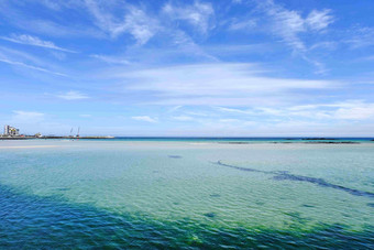 Hamdeok海滩海洋场景