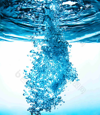 气泡水透明的水纹广告场景摄影图