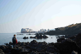 Yongduam岩石旅游海洋