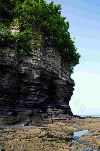 Chaeseokgang悬崖沉积岩地板