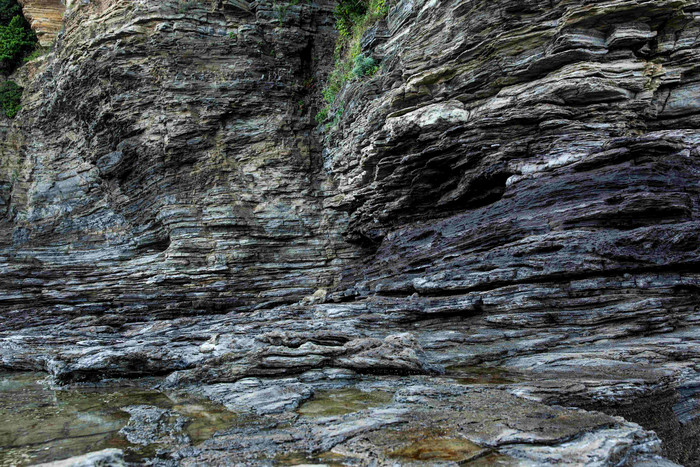 Chaeseokgang悬崖沉积岩沉积物