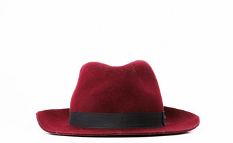 红色的时尚礼帽